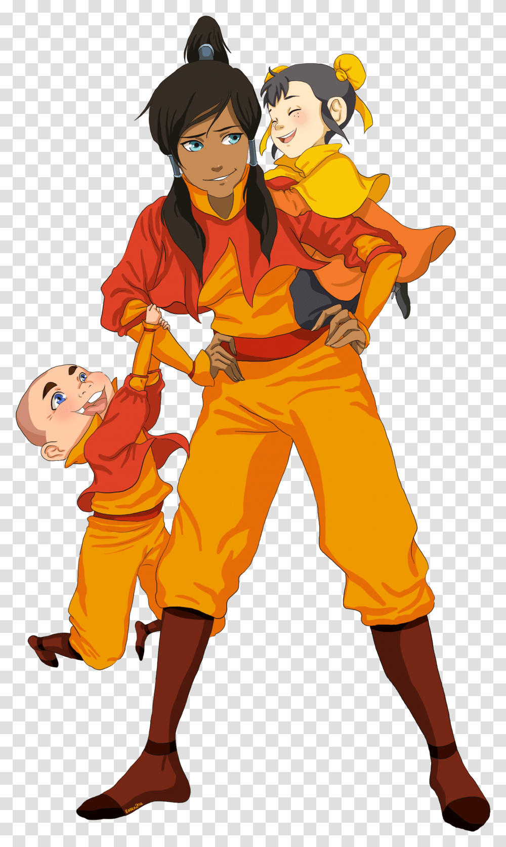 Korra Vertebrate Cartoon Avatar The Last Airbender Air Clothes, Person, Human, People, Family Transparent Png