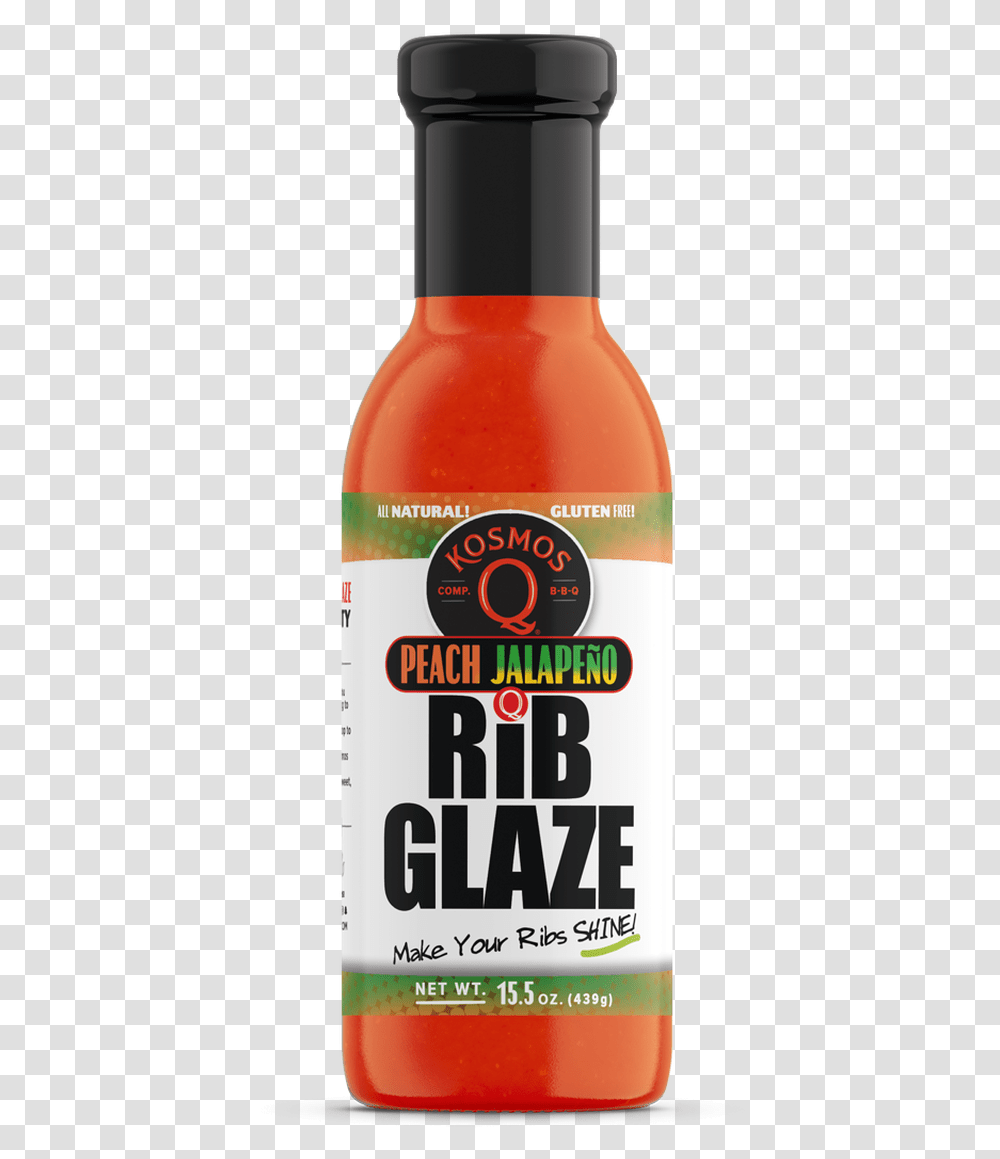 Kosmo S Q Peach Jalapeo Rib Glaze Front View Glaze, Label, Ketchup, Food Transparent Png