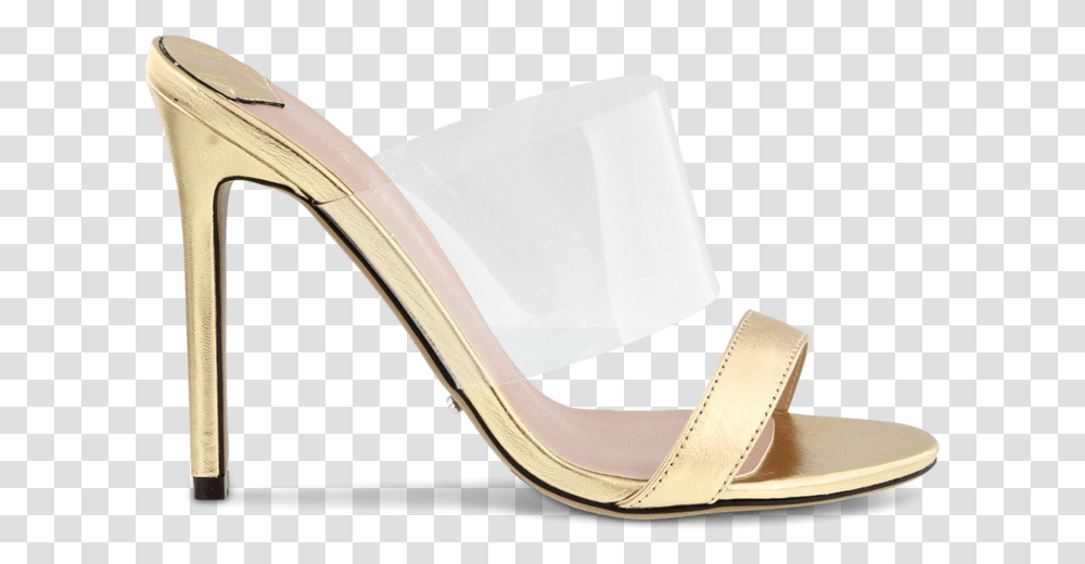 Kosta Gold Foilclear Vynalite Heels Basic Pump, Clothing, Apparel, Footwear, Sandal Transparent Png