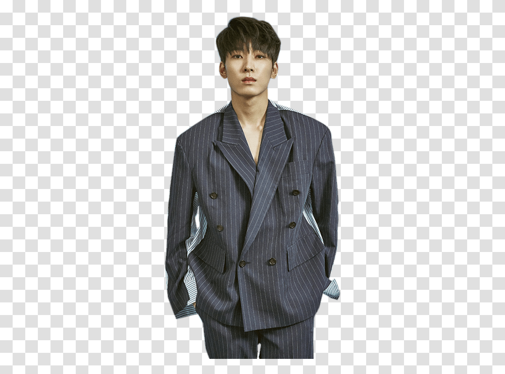 Kpop And Seventeen Image Wonwoo Seventeen Background, Apparel, Suit, Overcoat Transparent Png