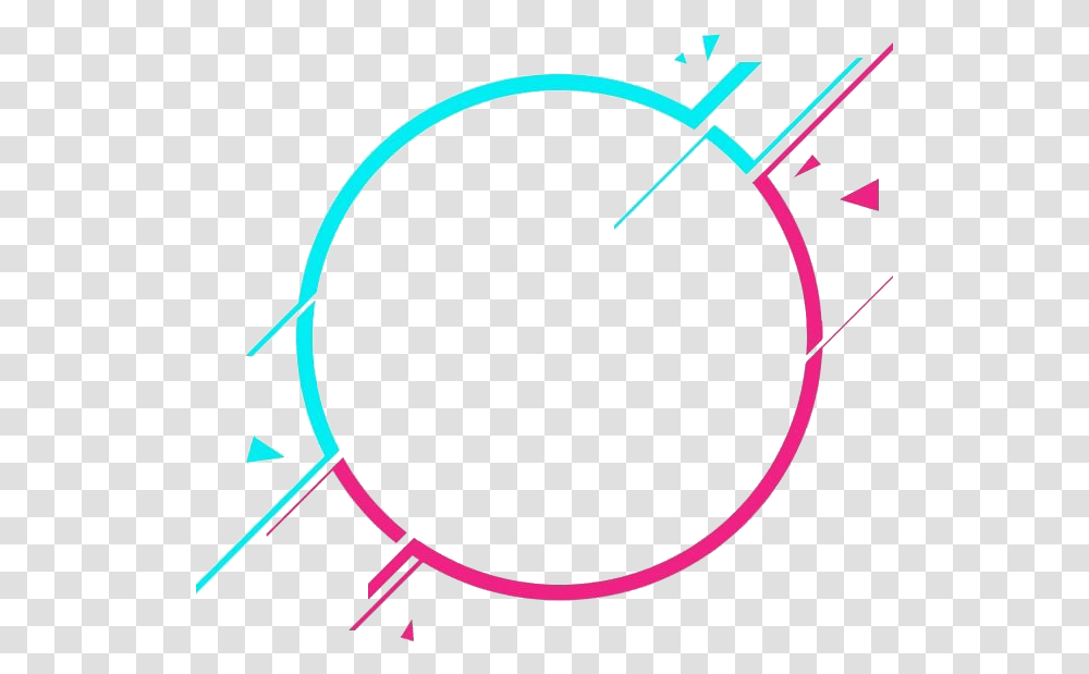 Kpop Circle Frame Border Lines Line Triangles Logo Template, Hoop Transparent Png