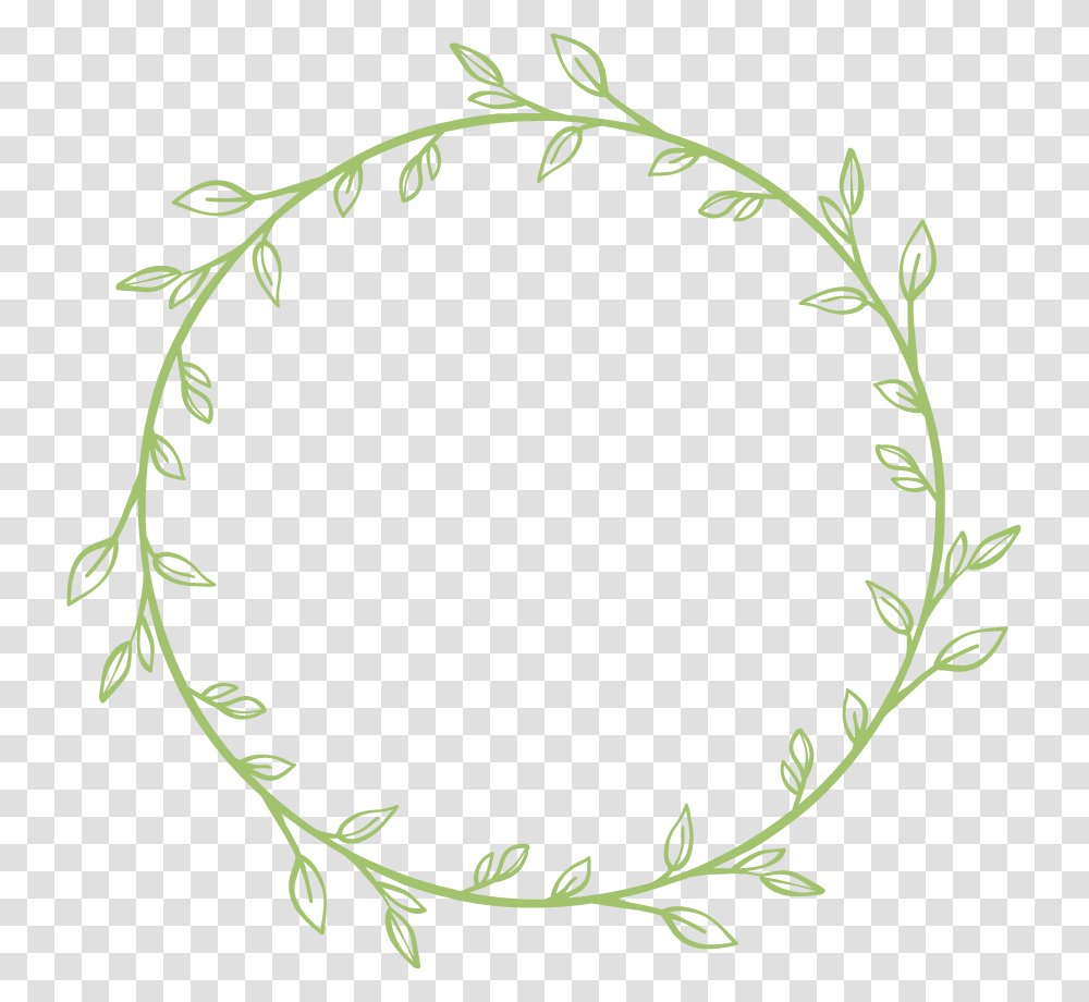 Kpop Kpopedits Kawaii Circle Circlesticker Green Leaf Circle Overlay, Plant, Floral Design Transparent Png