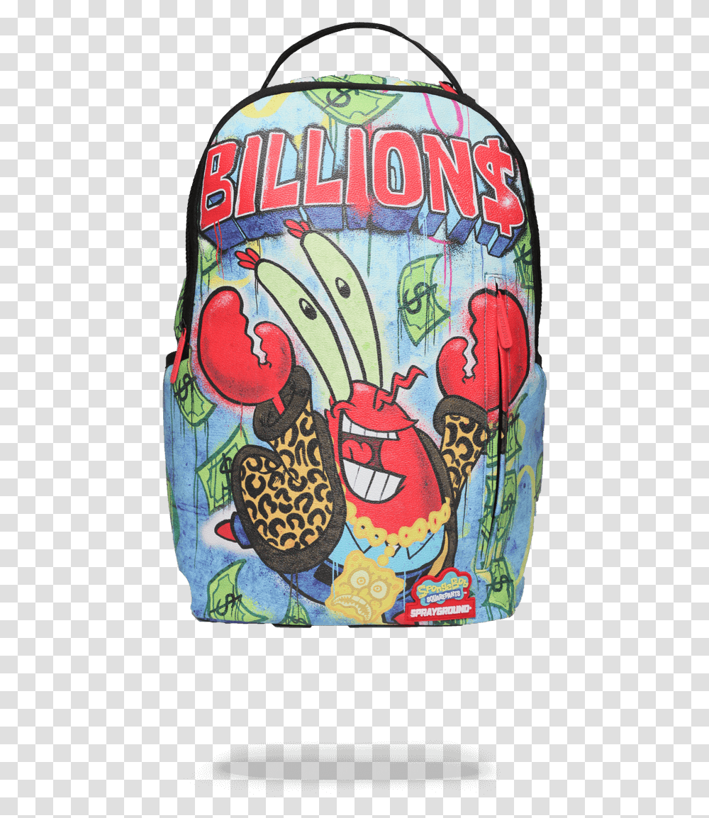 Krabs Throwing Up Billions Backpack Sprayground Gummy Money Backpack, Drawing, Doodle Transparent Png