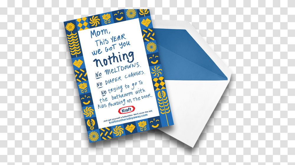 Kraft Will Reimburse You If You Hire A Babysitter On Kraft Mothers Day Babysitter, Flyer, Poster, Paper, Advertisement Transparent Png
