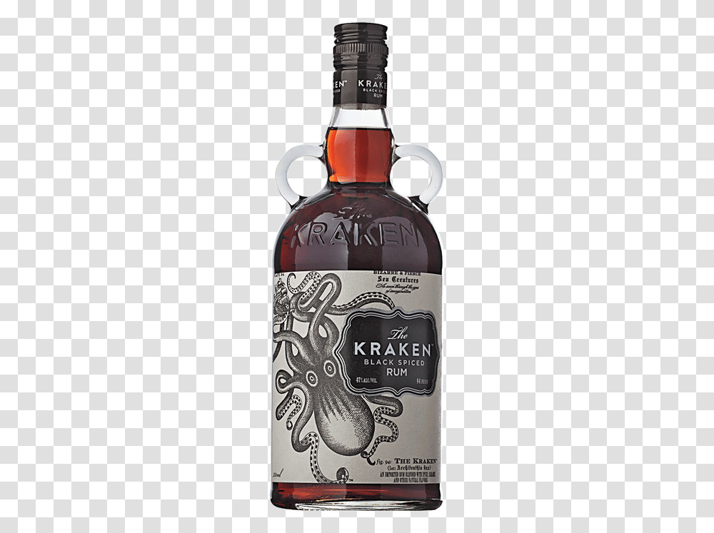 Kraken Black Spiced Caribbean Rum, Liquor, Alcohol, Beverage, Label Transparent Png