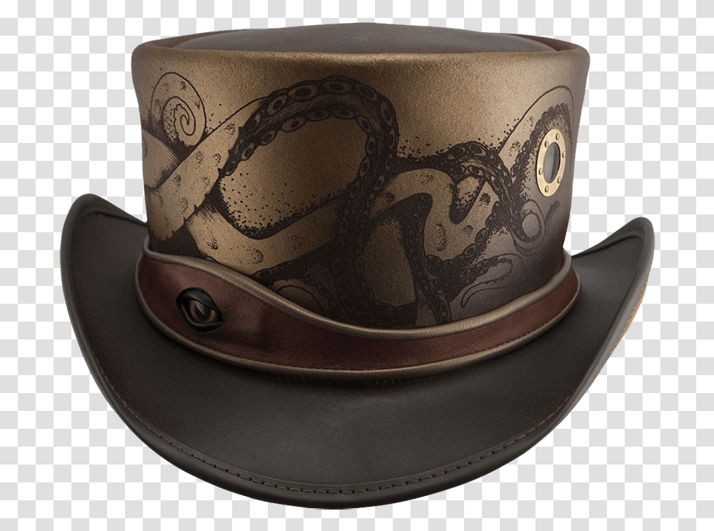 Kraken Steampunk Top Hat Cowboy Hat Gucci, Apparel, Pottery, Buckle Transparent Png