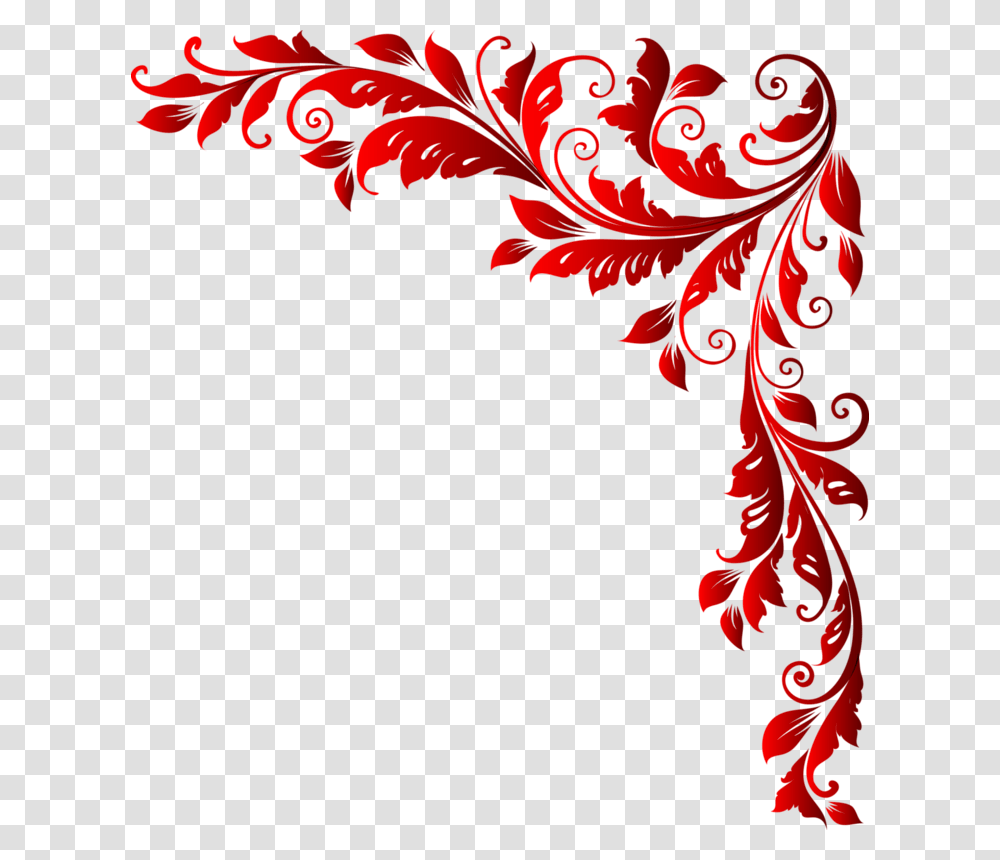 Krasnie Uzori Na Prozrachnom Fone, Floral Design, Pattern Transparent Png