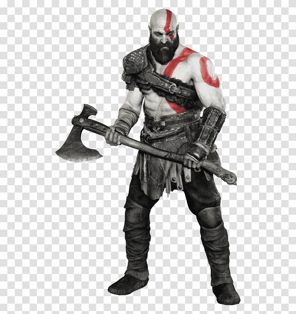 Kratos With Axe, Tool, Person, Human, Gun Transparent Png