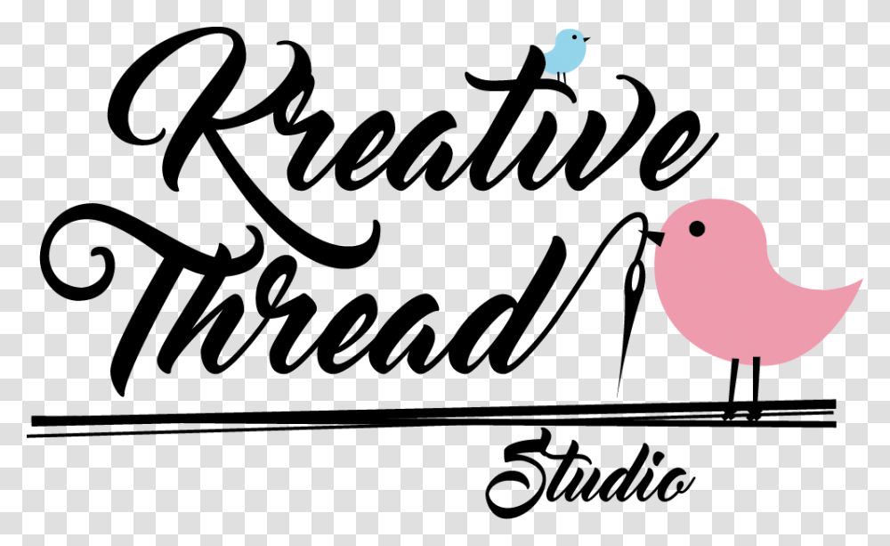 Kreative Thread Stack Calligraphy, Bird, Animal, Handwriting Transparent Png