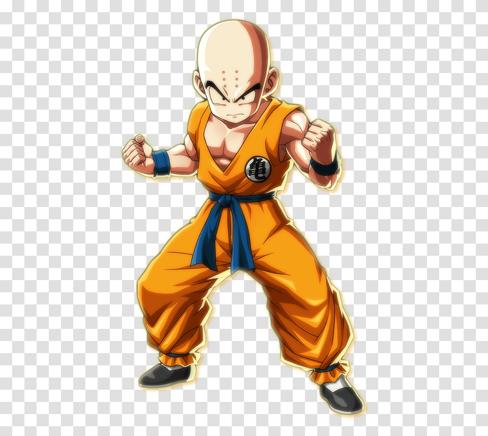 Krillin Dragon Ball Fighterz Krillin, Person, Hand, Costume, Martial Arts Transparent Png