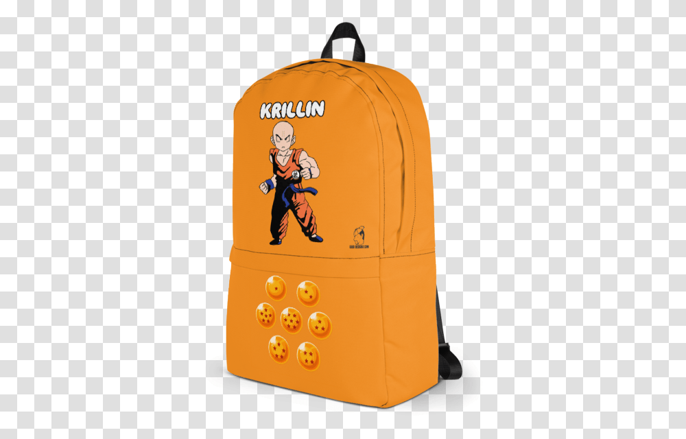 Krillin With Dragon Balls Backpack Solid Orange Hello Pastel Rainbow Backpack, Person, Human, Clothing, Apparel Transparent Png
