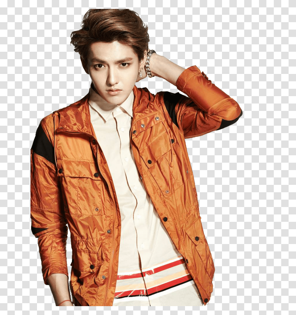 Kris Exo Image, Apparel, Jacket, Coat Transparent Png