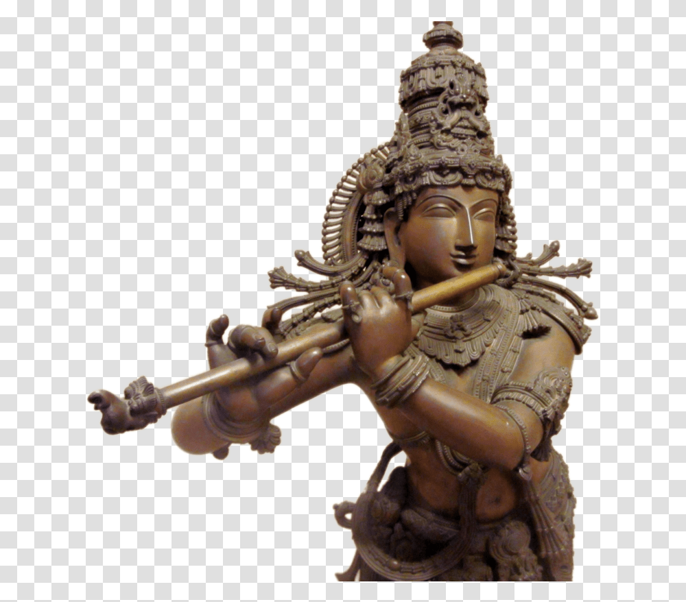 Krishna Playing The Bansuri Happy Malayalee New Year, Figurine, Worship, Bronze Transparent Png