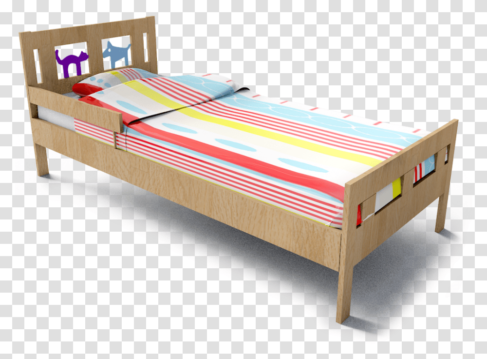 Kritter Bed Frame And Guard Rail3d ViewClass Mw Toddler Bed, Furniture, Crib, Table, Coffee Table Transparent Png