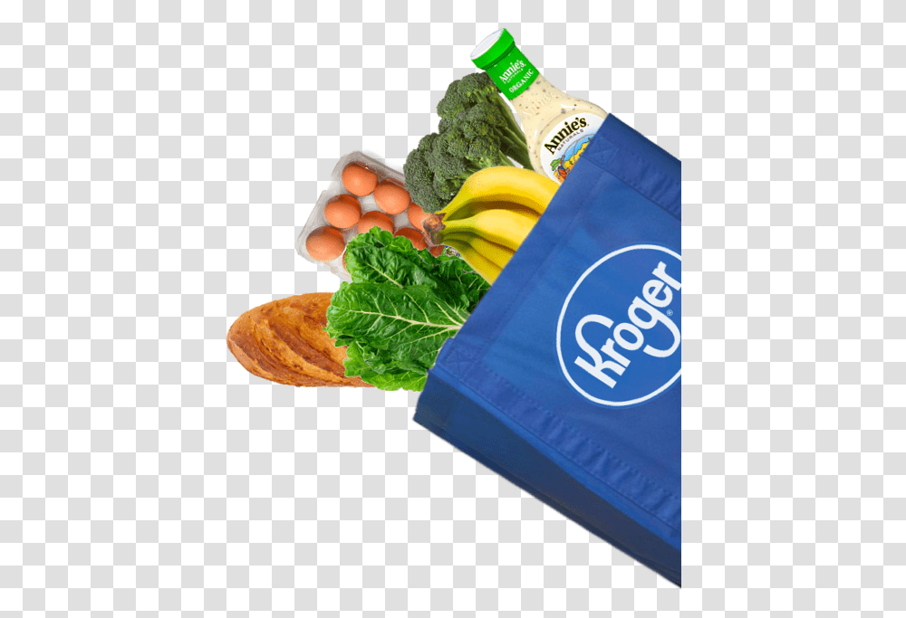Kroger Clicklist Food Bag Cutout Walmart Bag, Plant, Produce, Banana, Fruit Transparent Png