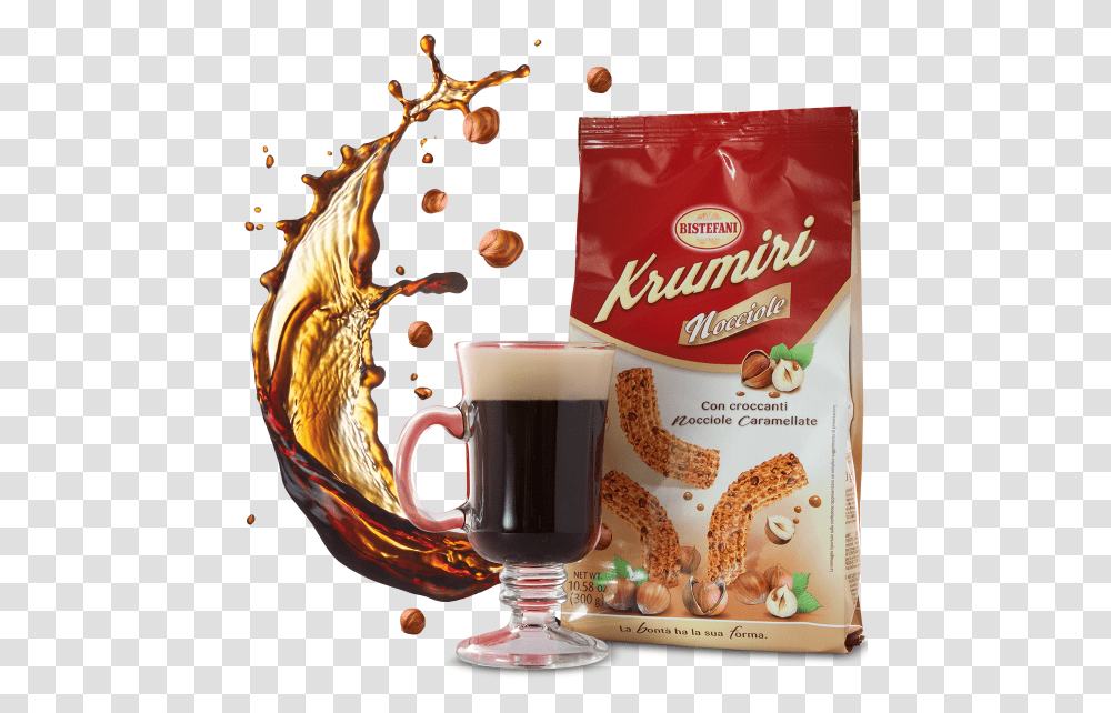 Krumiri Nocciole E Irish Coffee Guinness, Coffee Cup, Glass, Sweets, Food Transparent Png