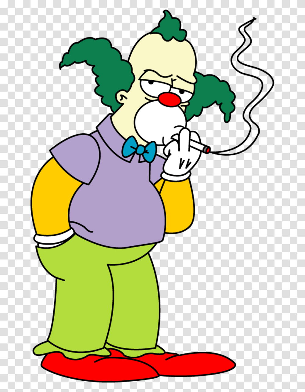 Krusty The Clown Clipart Krusty The Clown Smoking, Performer, Juggling, Elf Transparent Png