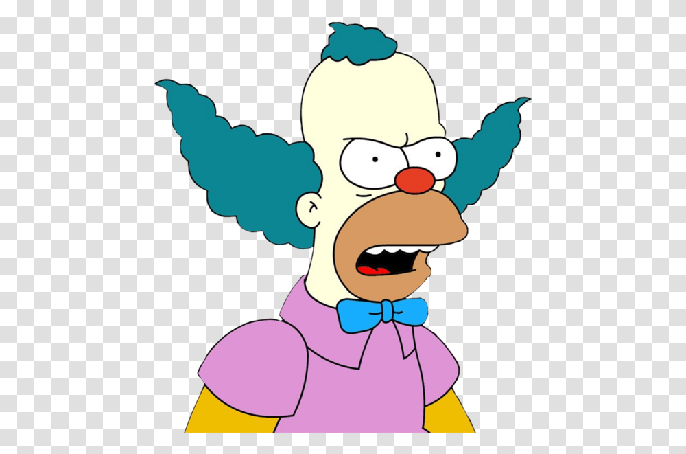 Krusty The Clown Psd Official Psds Krusty The Clown Angry, Performer, Person, Human, Art Transparent Png