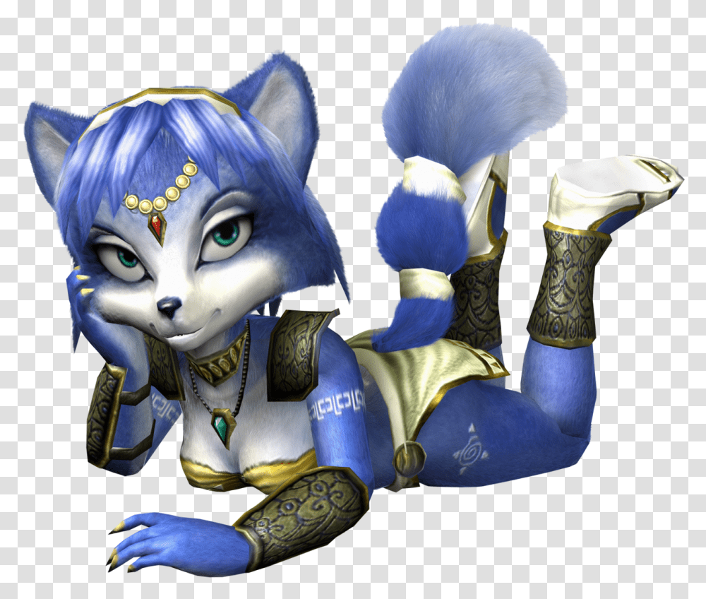 Krysal Krystal Star Fox Tattoos Full Size Download Krystal En Star Fox, Figurine, Person, Human, Furniture Transparent Png