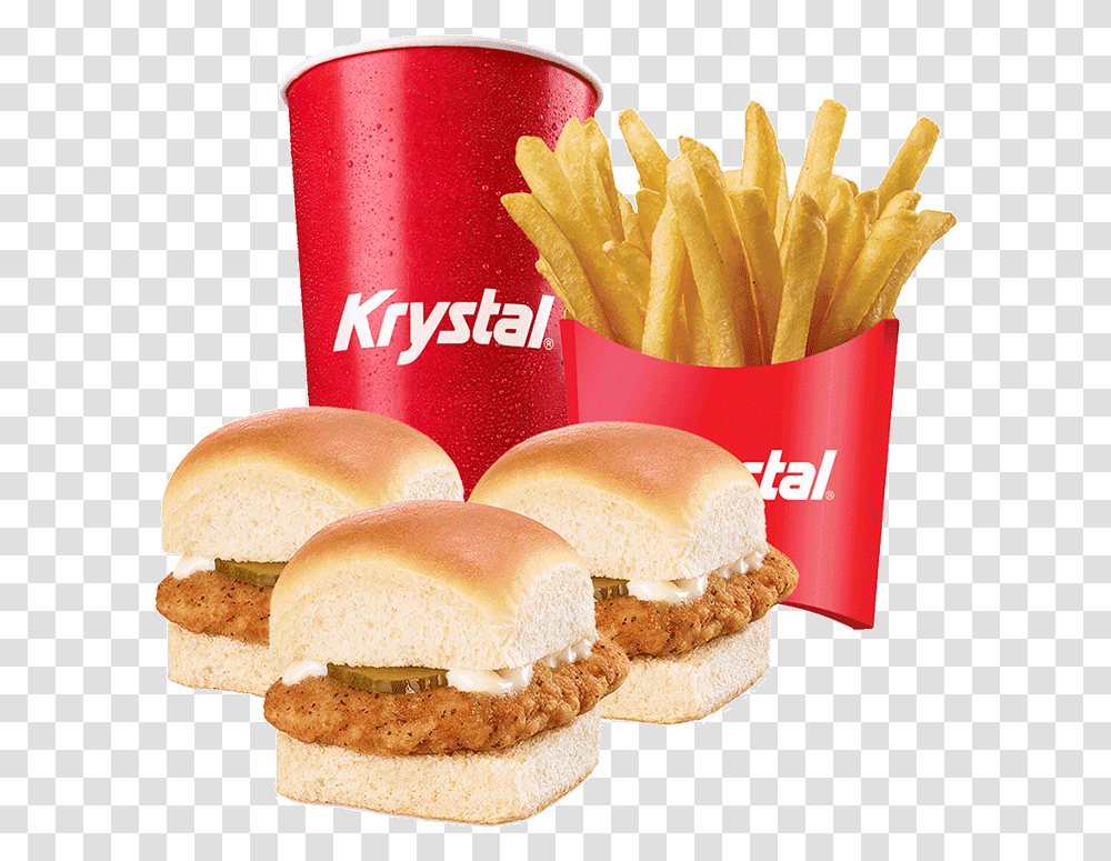 Krystal Food, Burger, Fries Transparent Png