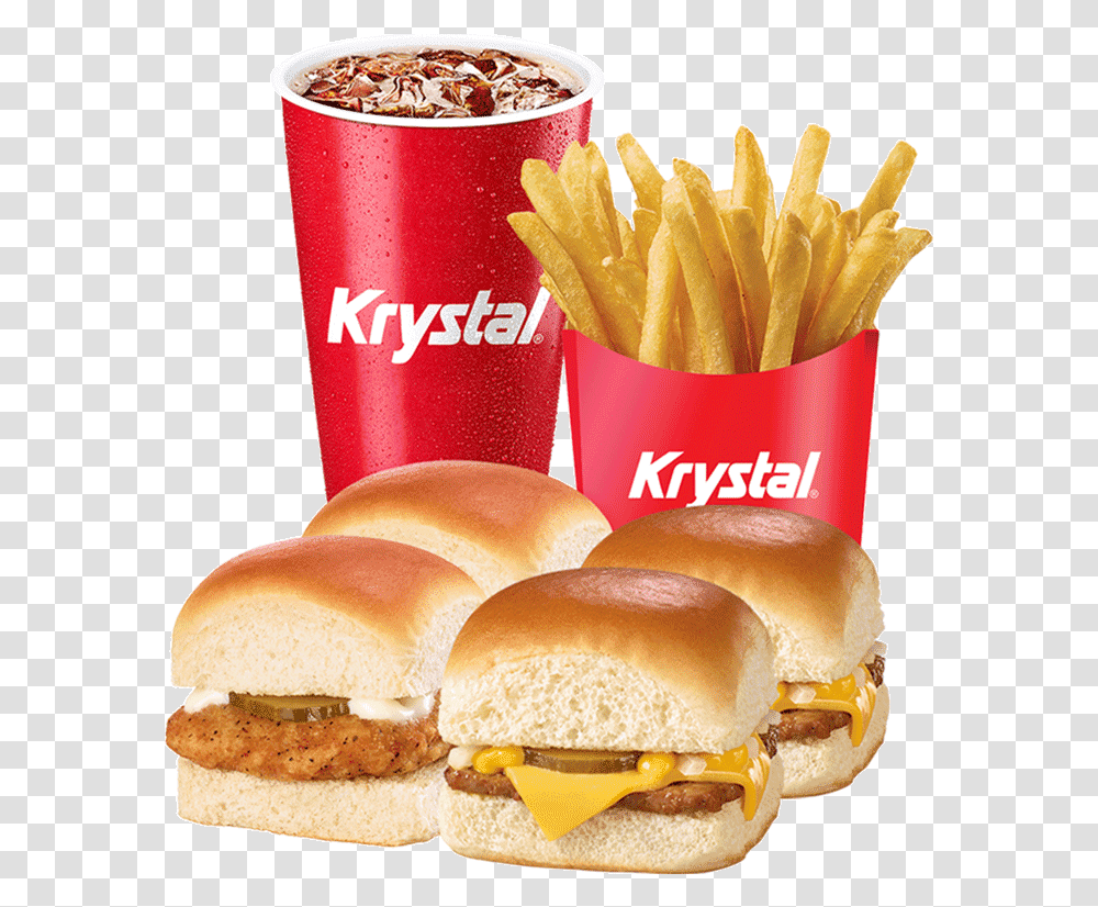Krystals Burgers, Food, Fries Transparent Png