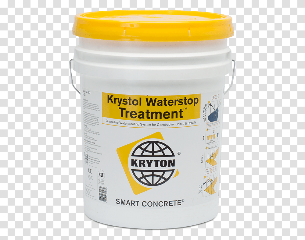 Krystol Waterstop Treatment, Bucket, Paint Container Transparent Png