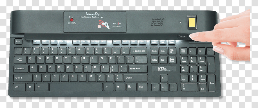 Ksi 1700 Sx Hfffb 16 Led Hi Res With Finger Terabyte Keyboard, Computer Keyboard, Computer Hardware, Electronics, Person Transparent Png