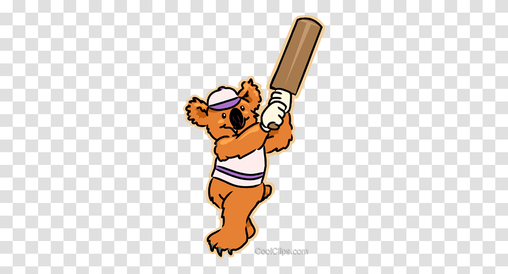 Kuala Bear Playing Cricket Royalty Free Vector Clip Art, Sport, Bomb, Weapon, Duel Transparent Png