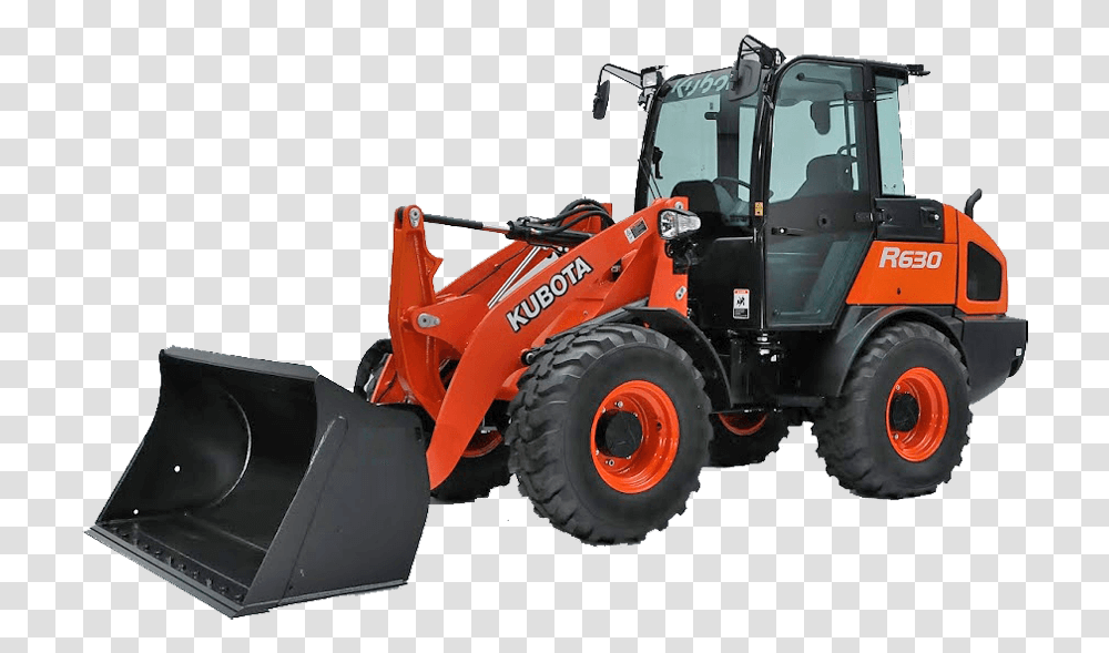 Kubota R630 Wheel Loader, Tractor, Vehicle, Transportation, Bulldozer Transparent Png