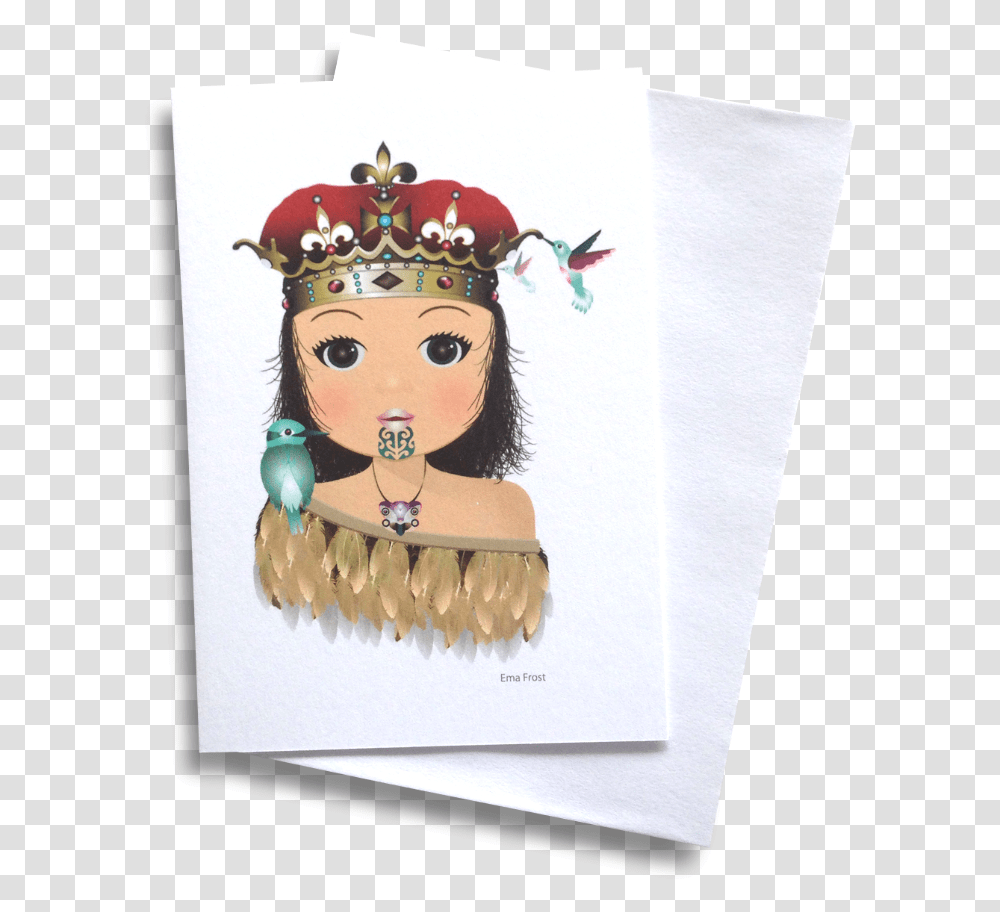 Kuini Card Cartoon Picture Of A Maori Girl, Accessories, Accessory, Jewelry, Crown Transparent Png