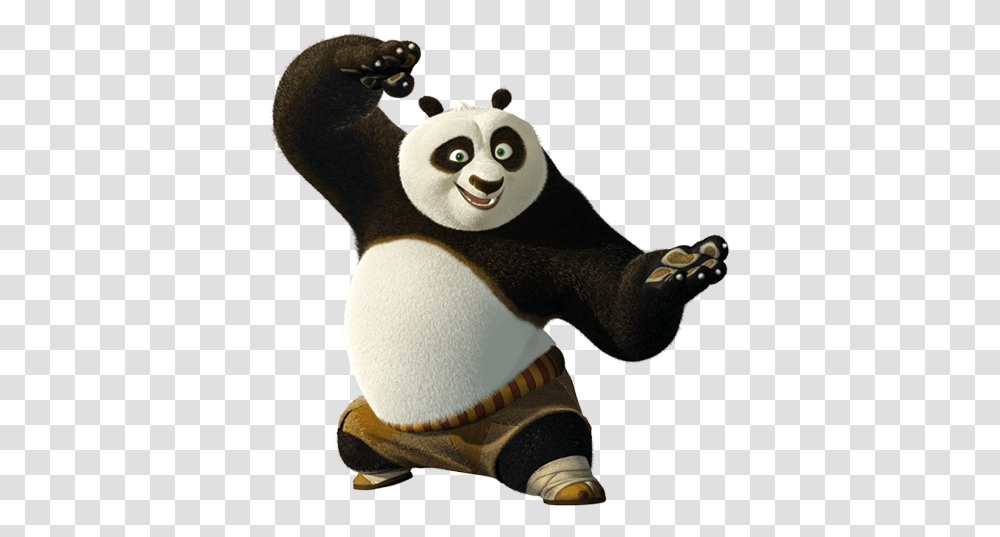 Kung Fu Panda Falling, Figurine, Animal, Toy, Giant Panda Transparent Png