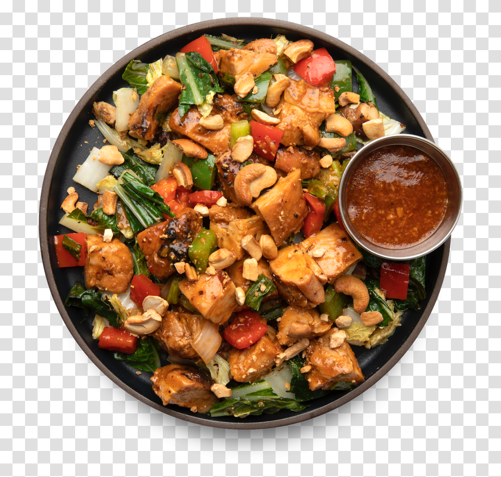 Kung Pao Chicken Fattoush, Dish, Meal, Food, Plant Transparent Png