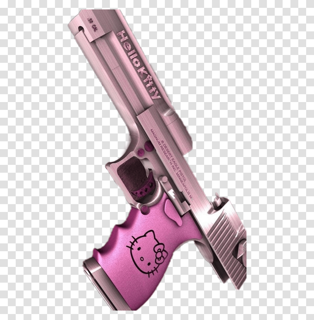 Kunst Hello Kitty Gun Pink Poster Funny Desert Eagle Pistols Airsoft Hello Kitty, Weapon, Weaponry, Scissors, Blade Transparent Png