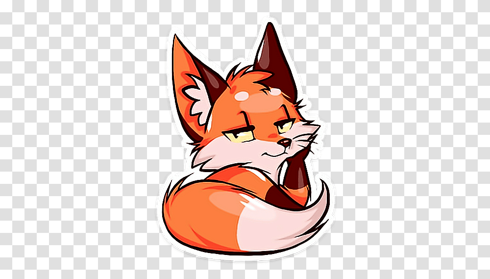 Kurisu Stickers Fox Orange Pets Sticker By Fox Sticker, Art, Graphics, Clothing, Face Transparent Png