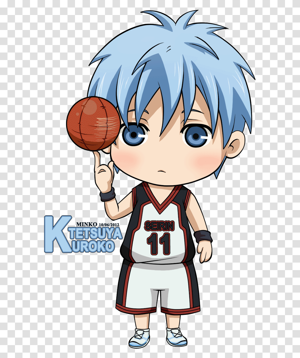 Kuroko No Basket Kuroko Chibi, Comics, Book, Manga, Person Transparent Png