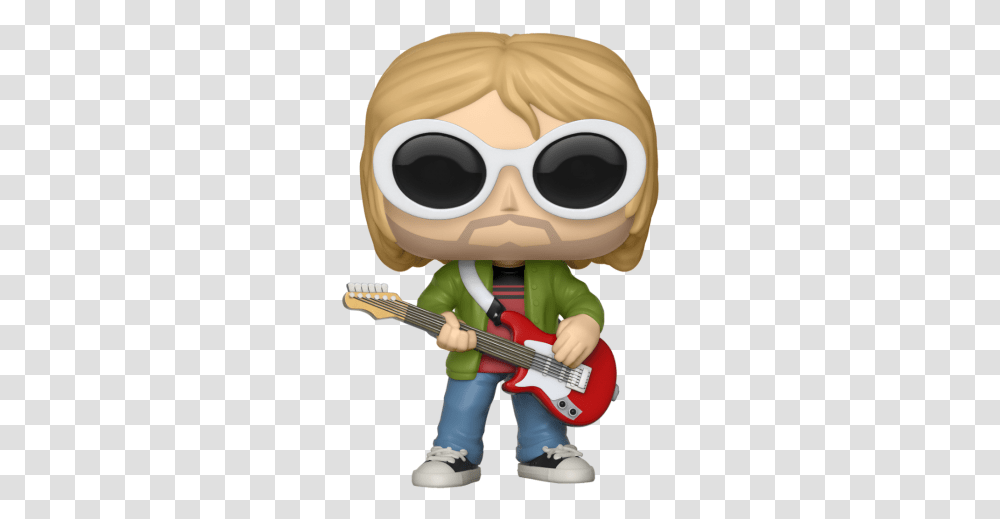 Kurt Cobain Funko Pop, Guitar, Leisure Activities, Musical Instrument, Person Transparent Png