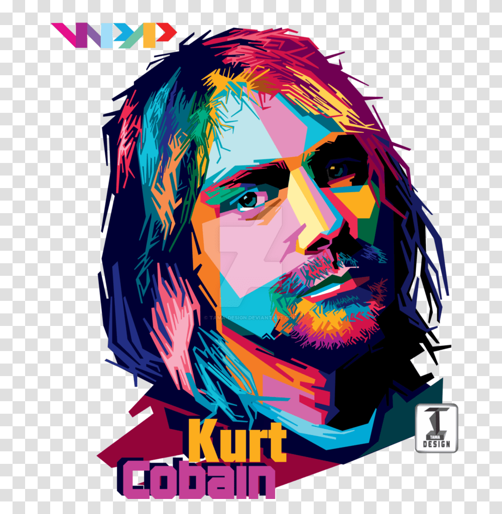 Kurt Cobain In Wpap Design For T Shirt, Poster, Advertisement Transparent Png