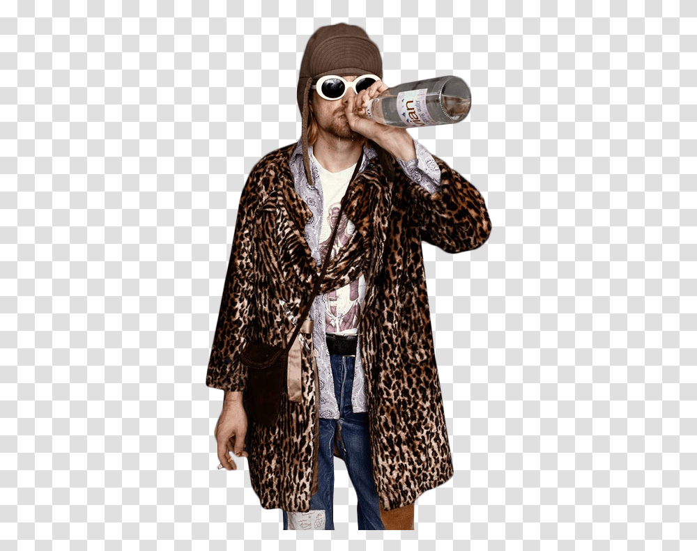 Kurt Cobain Leopard Print Coat, Apparel, Sunglasses, Accessories Transparent Png