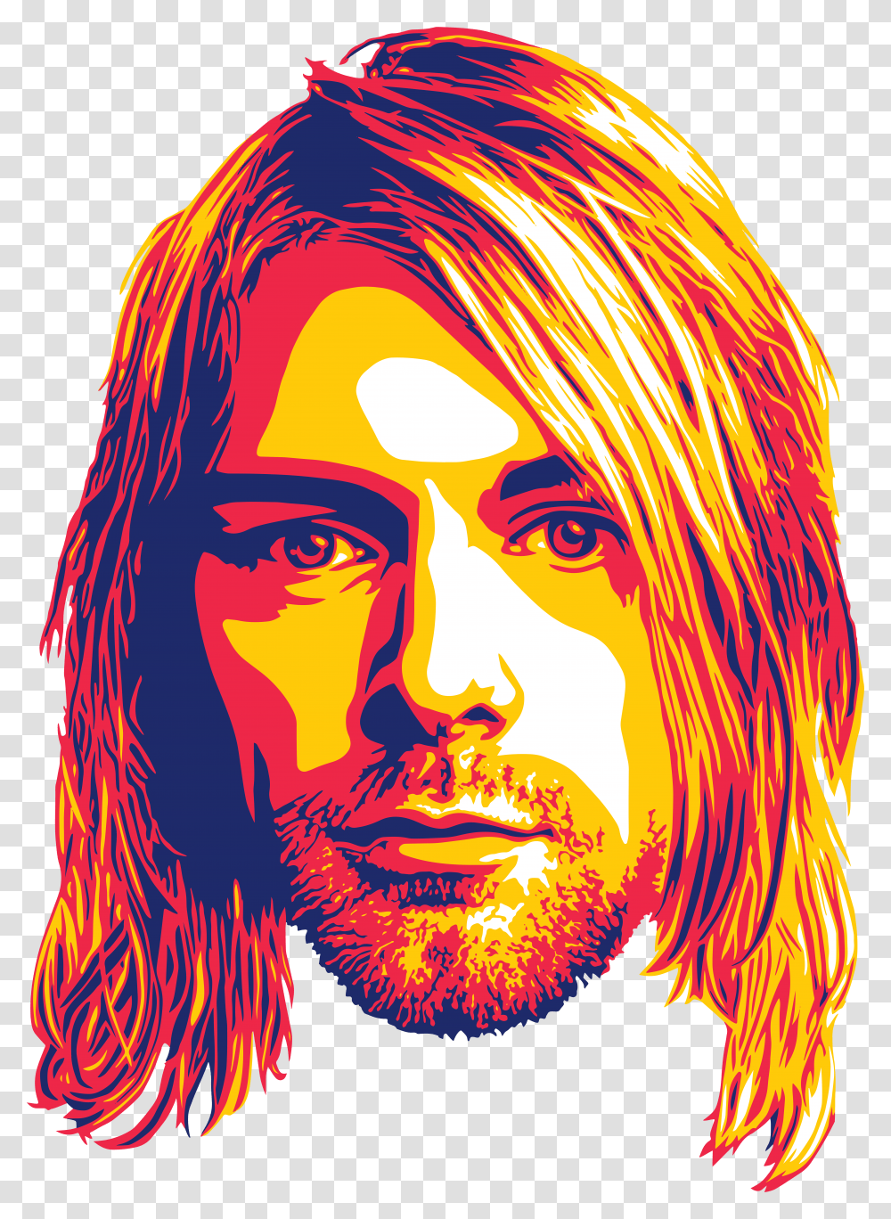 Kurt Cobain Nirvana Grunge Vector Music Illustration Transparent Png