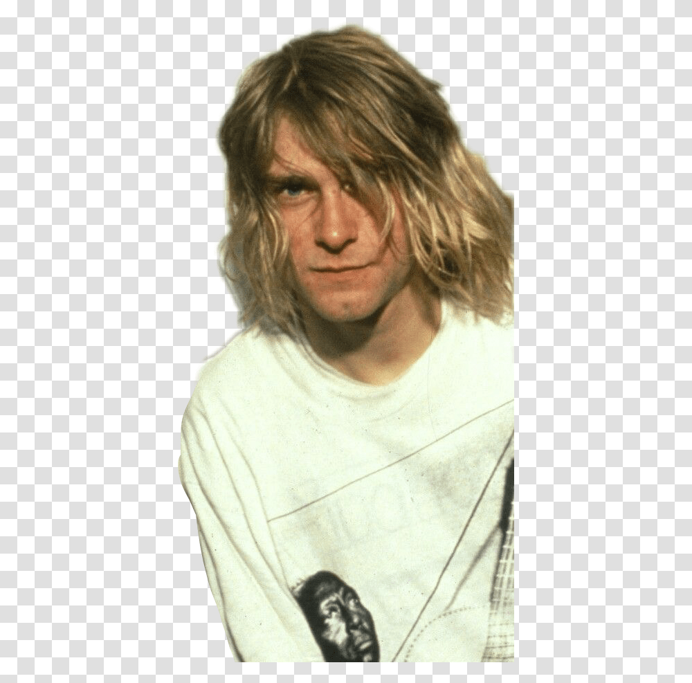Kurt Cobain Nirvana Grungefreetoedit Kurt Cobain Messy Hair, Face, Person, Man, Blonde Transparent Png