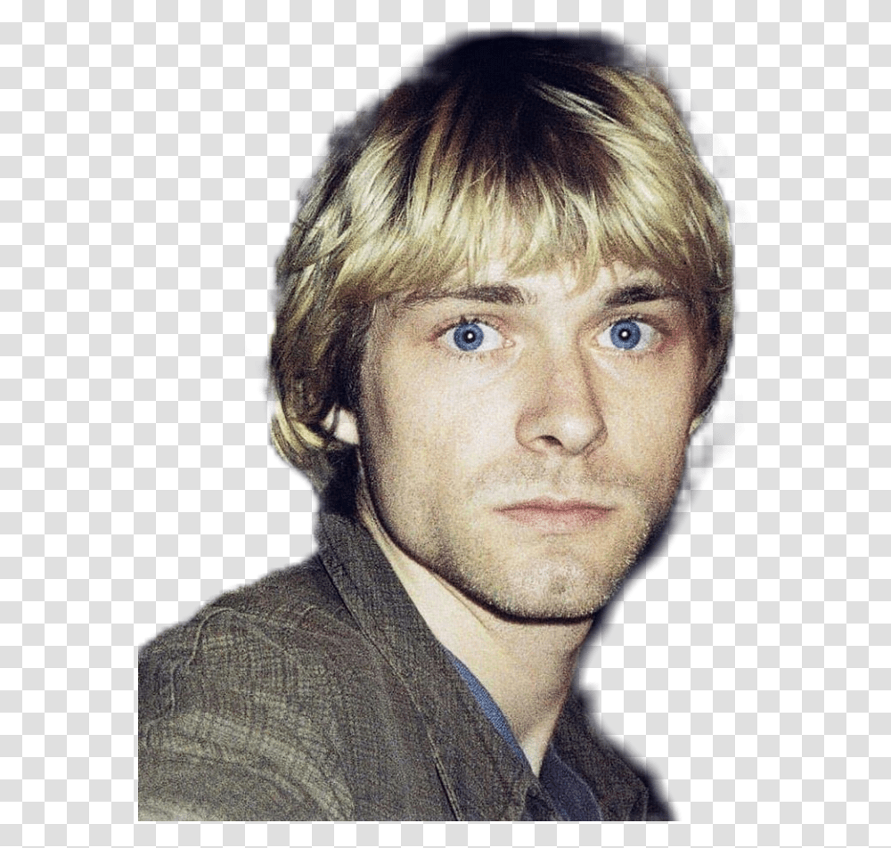 Kurt Cobain Shocked Face, Person, Head, Portrait, Photography Transparent Png