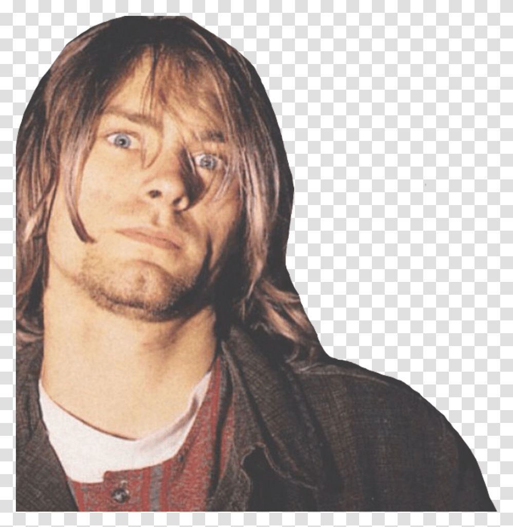 Kurtcobain Kurt Nirvana Cobain Nirvanaforever Freetoedi Kurt Cobain X Dave Grohl, Face, Person, Female Transparent Png