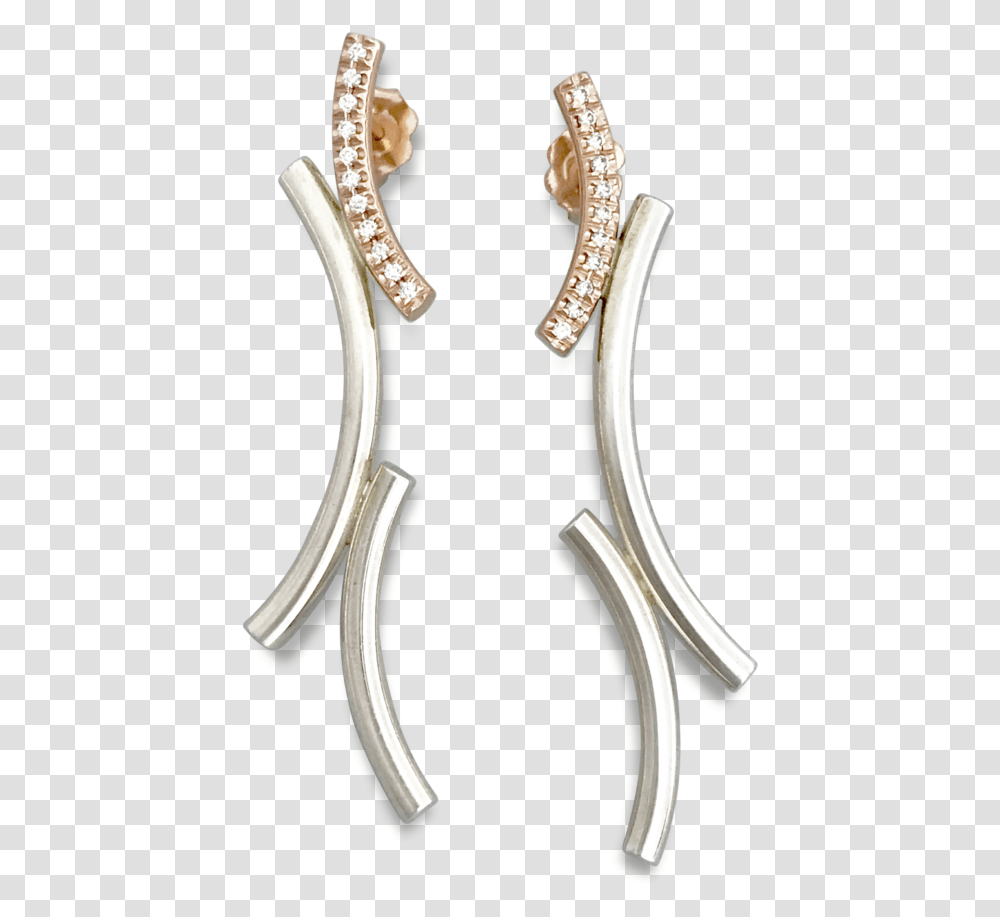 Kurvene Diamond Earrings Rose Gold Sterling Silver Earrings, Jewelry, Accessories, Accessory, Sink Faucet Transparent Png