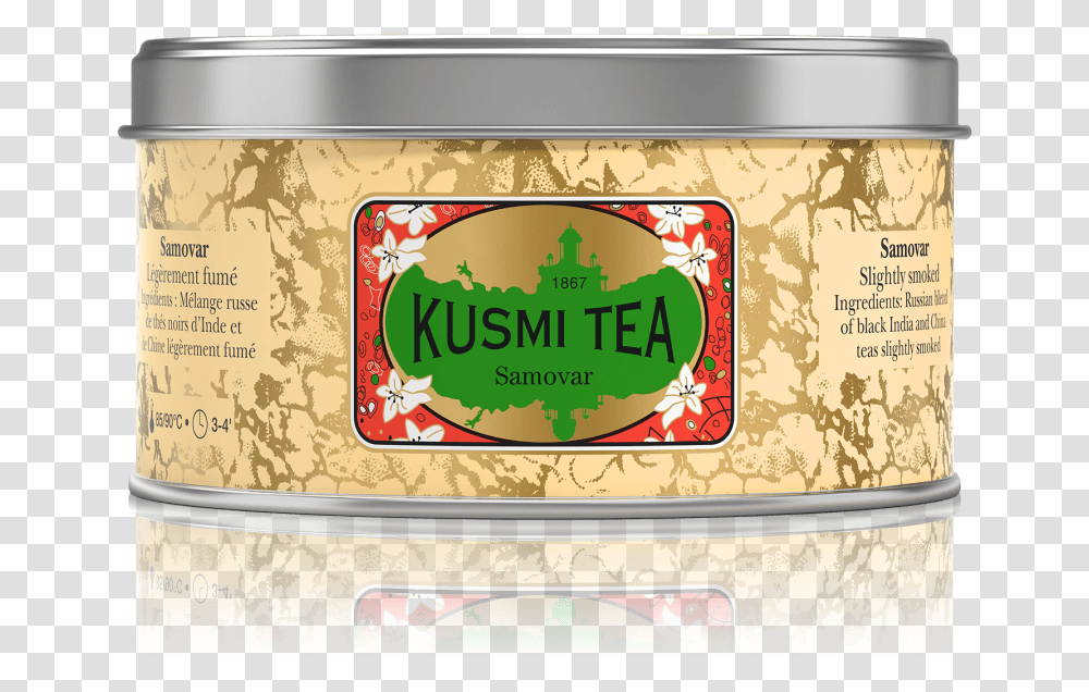 Kusmi Tea Jasmine Green Tea, Label, Furniture, Plant Transparent Png
