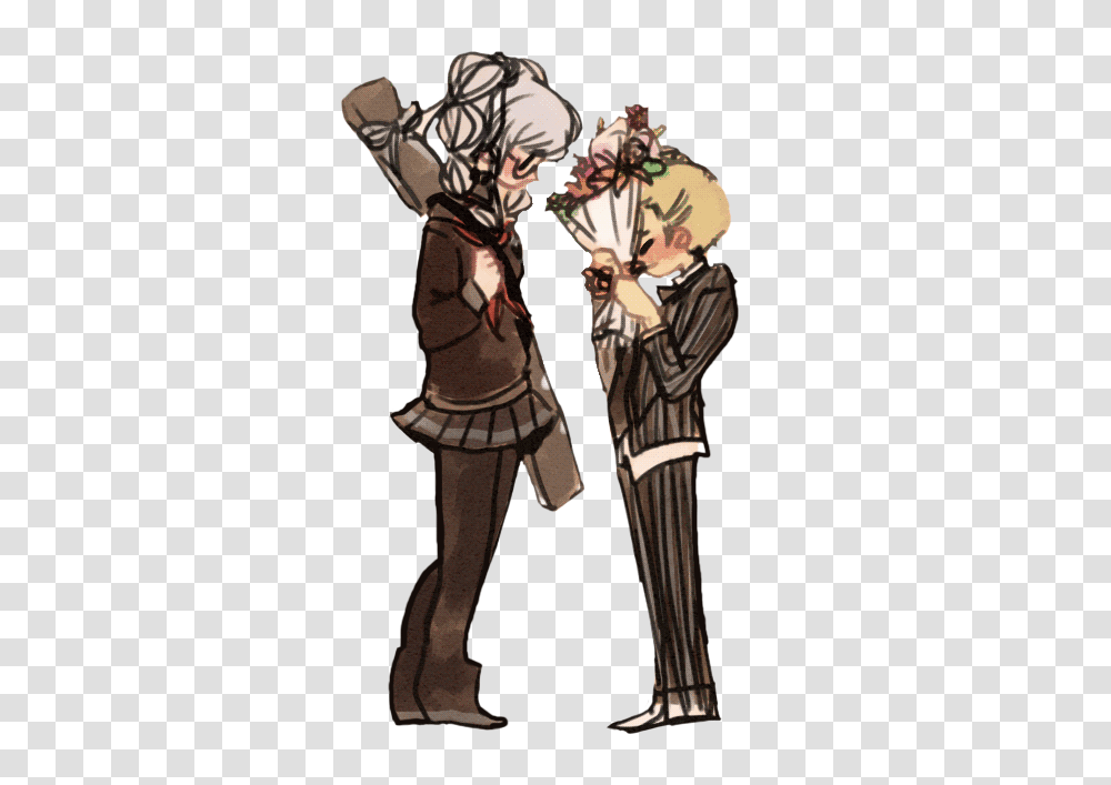 Kuzupekoo Danganronpa Characters Anime Danganronpa Peko And Fuyuhiko Fanart, Person, Human, Manga, Comics Transparent Png