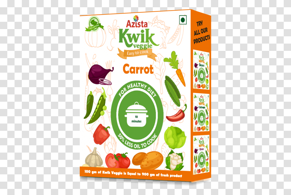 Kwikveggie Dehydrated Carrots Vegetable, Plant, Advertisement, Label Transparent Png