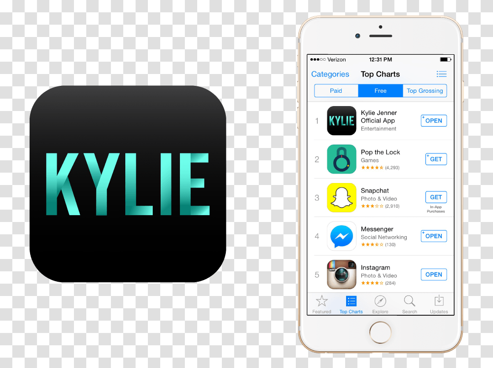 Kylie Jenner Kylie App, Mobile Phone, Electronics, Cell Phone Transparent Png