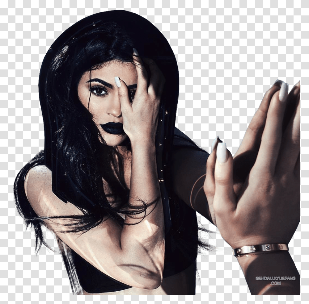 Kylie Jenner Kyliekristenjenner Mariahcarey Mariahcareyfreetoedit Kendall Jenner Gothic Shoot, Person, Human, Finger, Hand Transparent Png