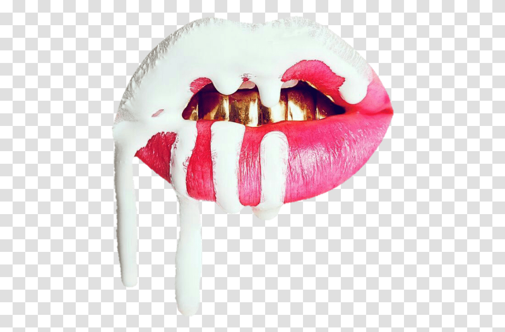 Kylie Kyliejenner Lips White Pink Grillz Dope Kylie Jenner Logo, Teeth, Mouth Transparent Png