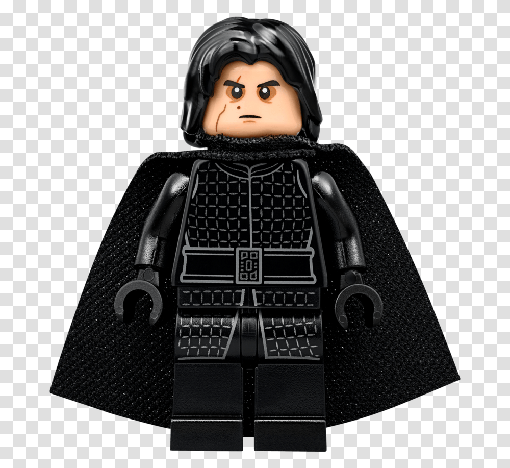 Kylo Ren Lego Star Wars Black Background, Clothing, Person, Hood, Cloak Transparent Png